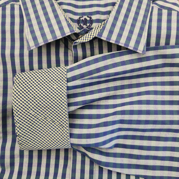 BUGATCHI UOMO flip cuff mens size XL long sleeve button-up shirt - Picture 1 of 9